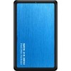 Бокс для накопителей 2.5" USBTOP SATA – MiniUSB – USB3.0 (алюминий, синий)